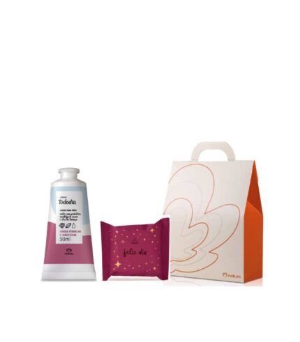 Presente creme para mãos + sabonete em barra Amora vermelha e jabuticaba