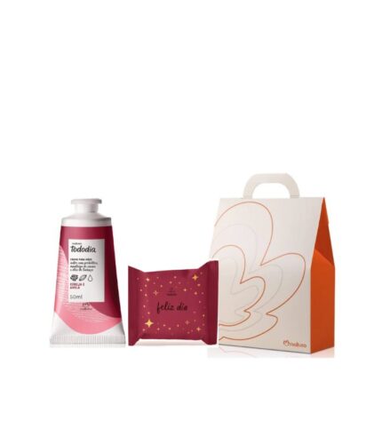 Presente creme para mãos + sabonete em barra Cereja e avelã