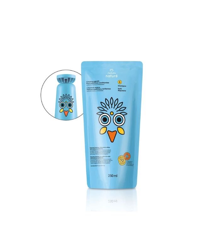 Refil Shampoo Infantil Cabelos Lisos e Ondulados Naturé 250ml