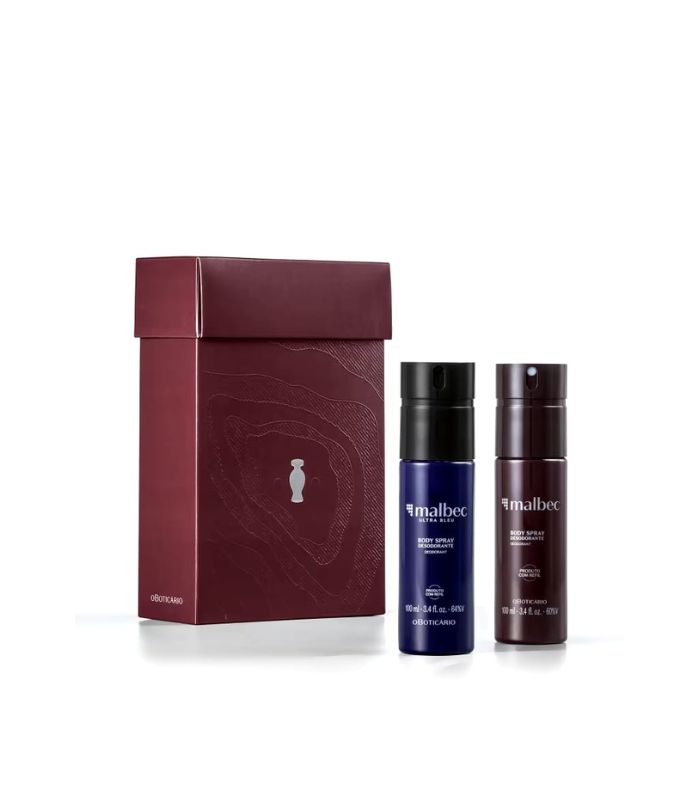 Kit Presente Dia Dos Pais Body Sprays Malbec (2 itens)